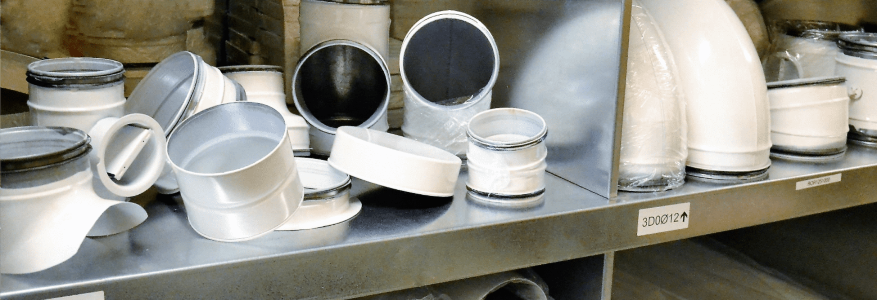 White lacquered ventilation fittings